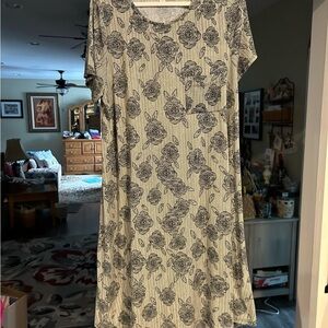 LuLaRoe Black and White Floral Dress